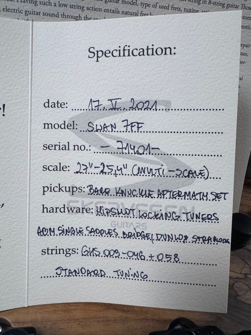 ギター Skervesen Swan 7