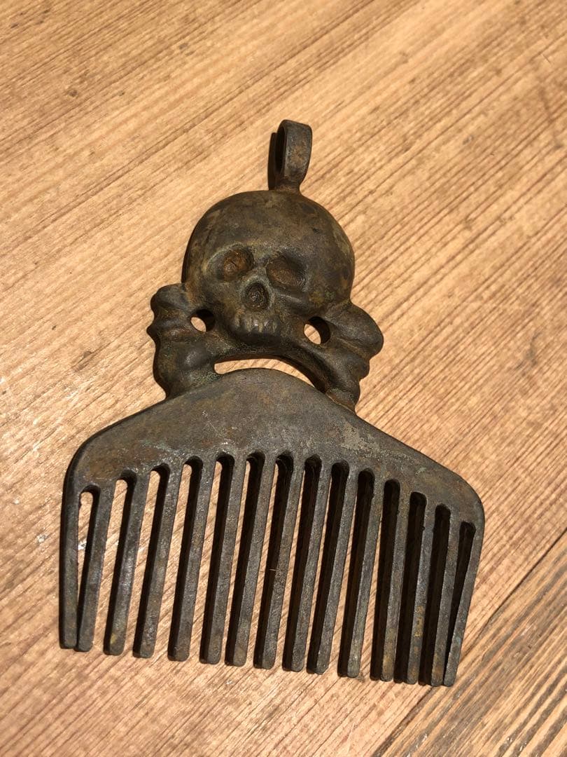 ビンテージ　スカル　髑髏　骸骨　トレンチアート　インダストリアル　アンティーク