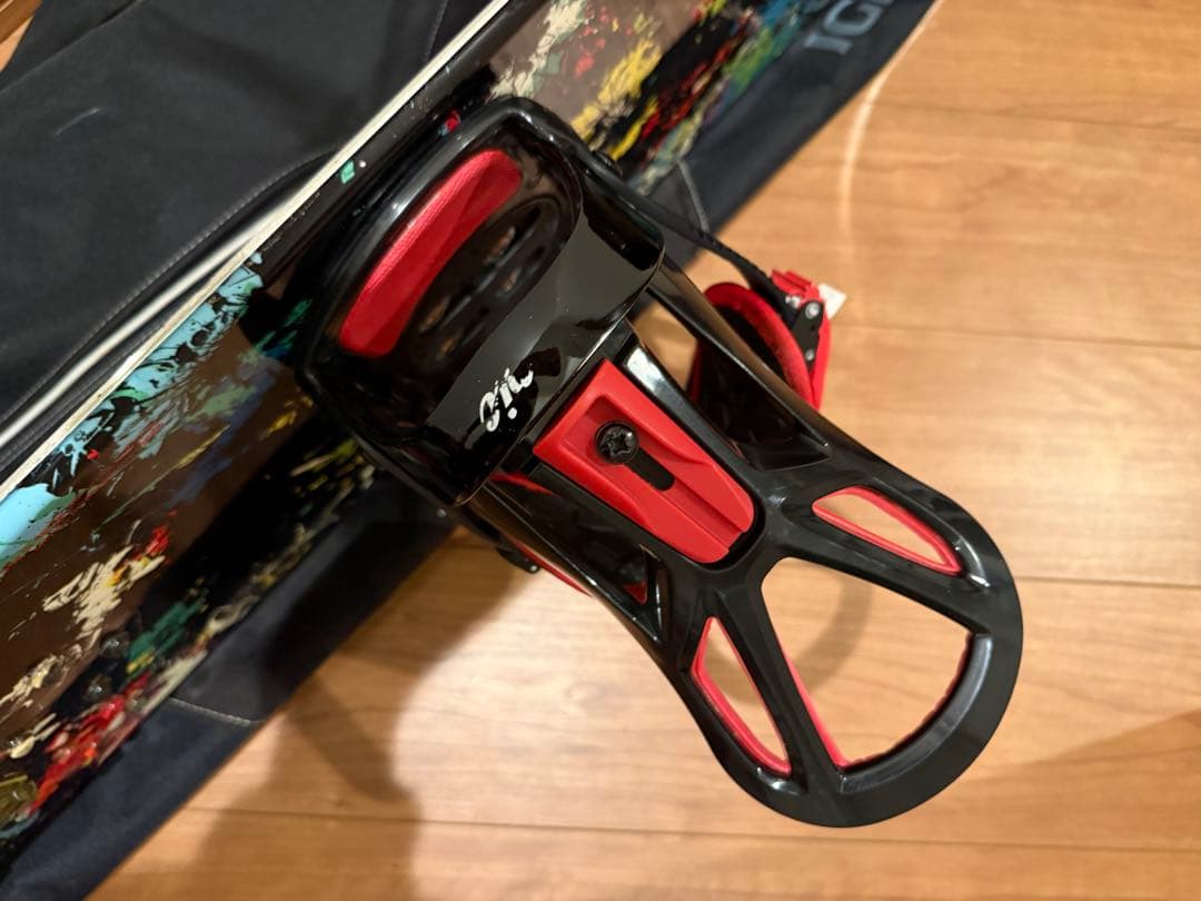 早い者勝ち美品 150cm スノーボード ビンディング セット ケース付 初心者