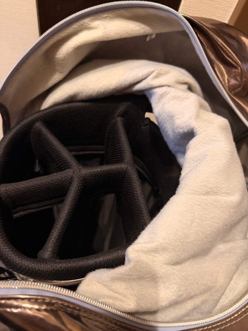 ひ*り様 GET BIRDIE シルバーゴルフバッグ