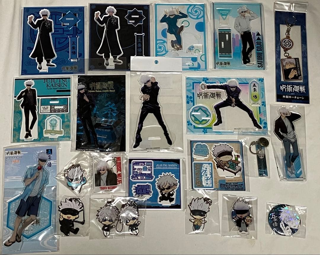 呪術廻戦　五条 悟　24点　缶バッジ　ラバーストラップ　アクリルスタンド