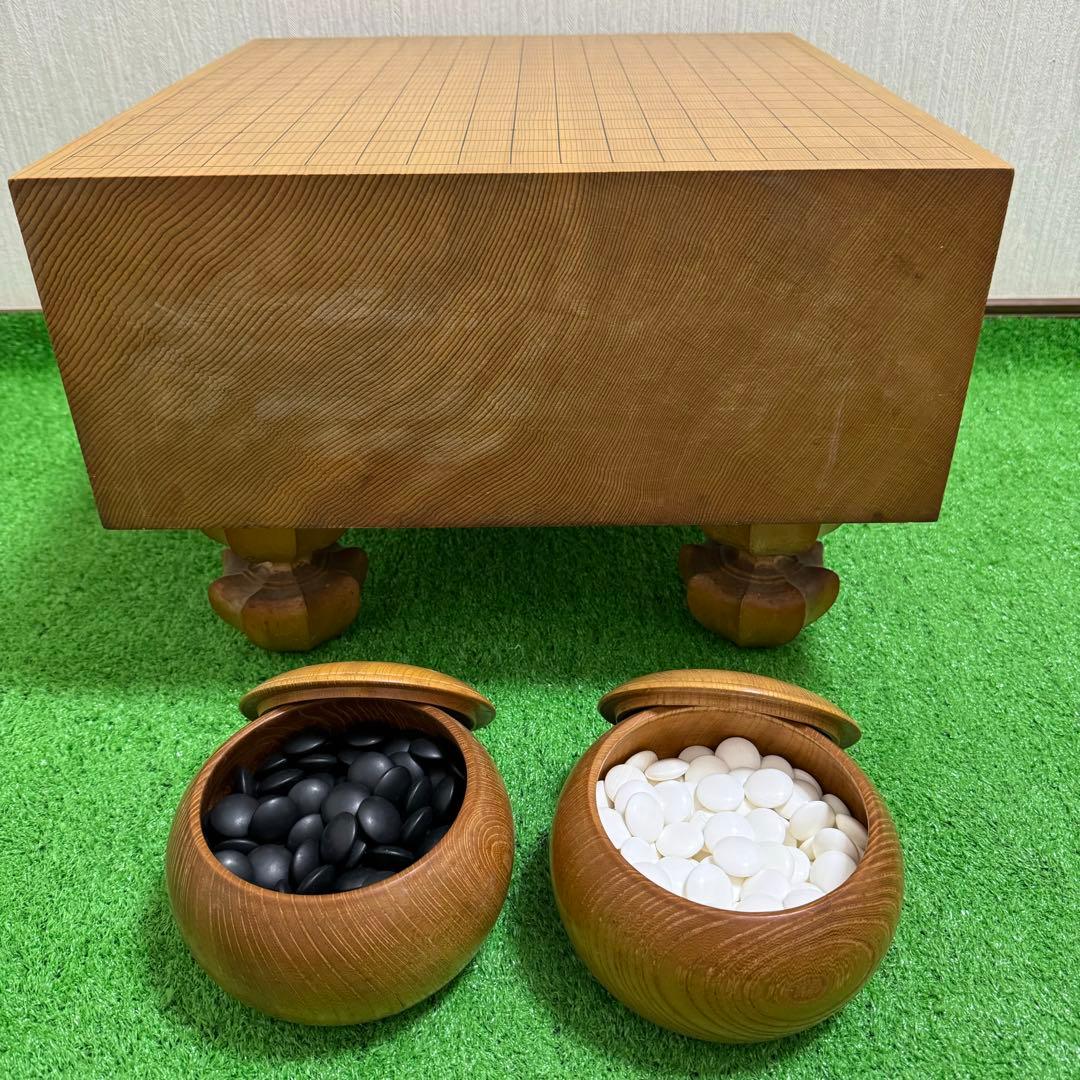 新榧碁盤　碁石セット