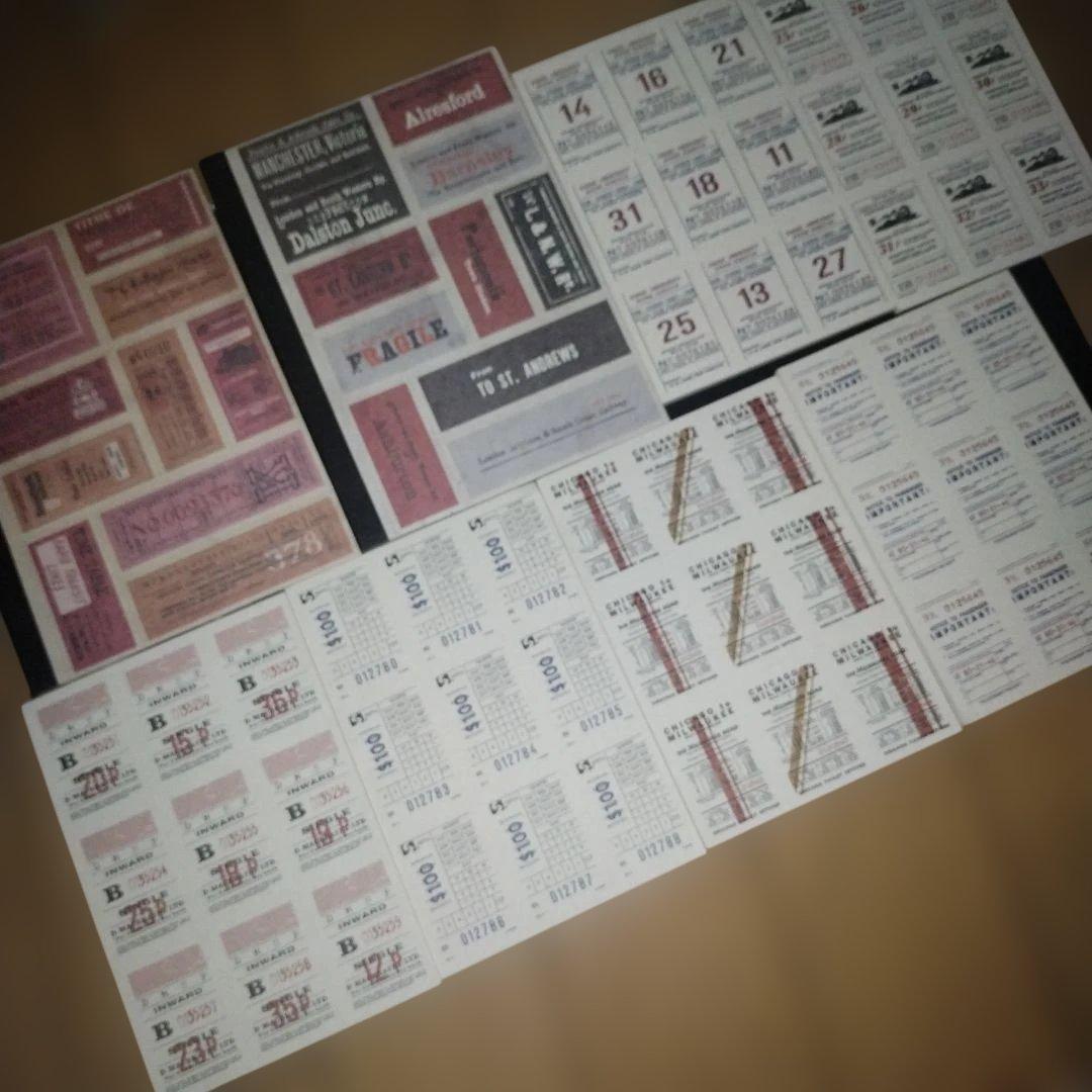 【一部使用済み】チケット風コラージュ素材 まとめ売り