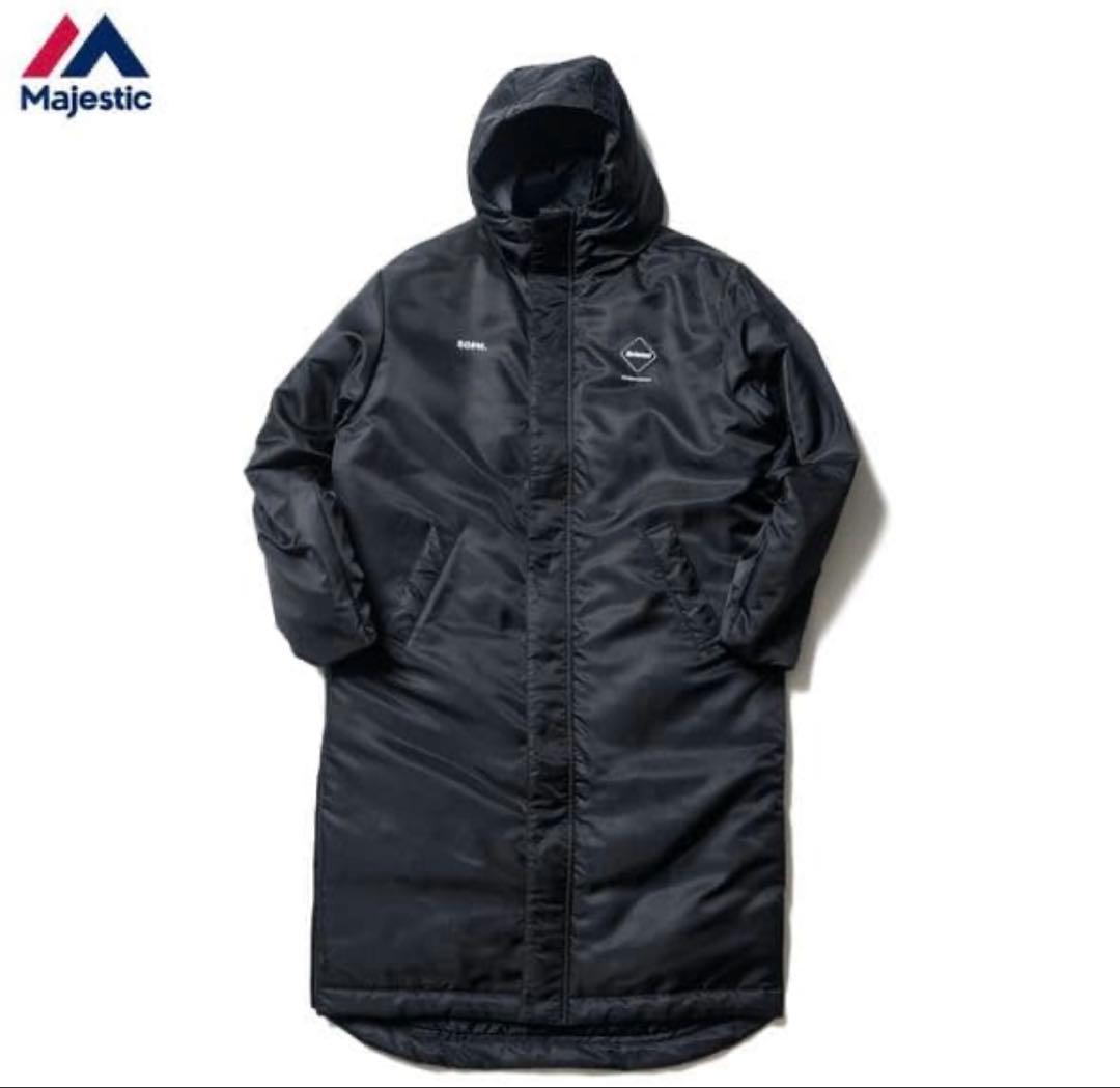 fcrb 「MAJESTIC BENCH COAT」ブラック　ベンチコート