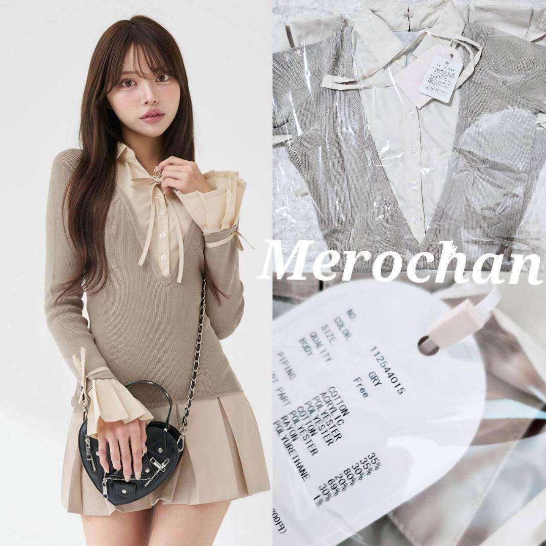 ダーリッチ シャツドッキングプリーツミニワンピース グレー♡