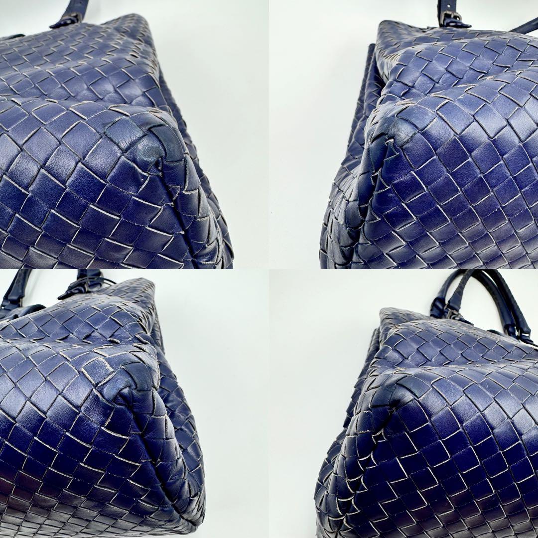 BOTTEGA VENETA ビジネスバッグ　ネイビー　カデナ A4収納