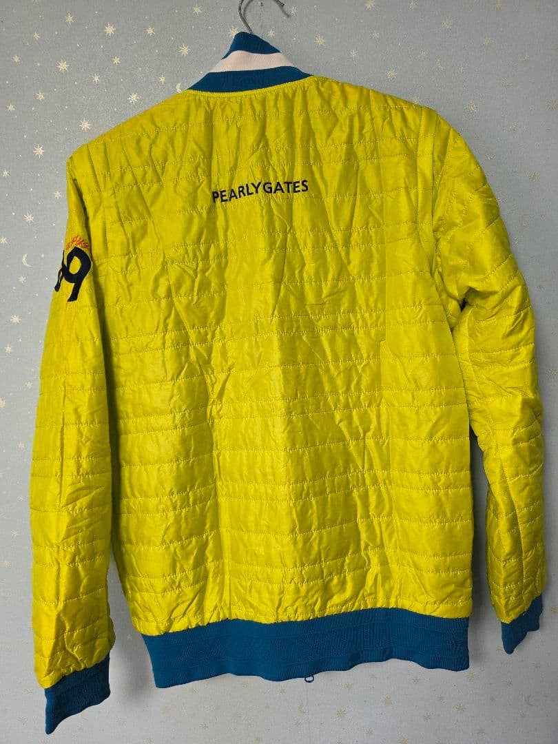 美品パーリーゲイツ蓄熱・防風・撥水中綿リバーシブルジャケット４