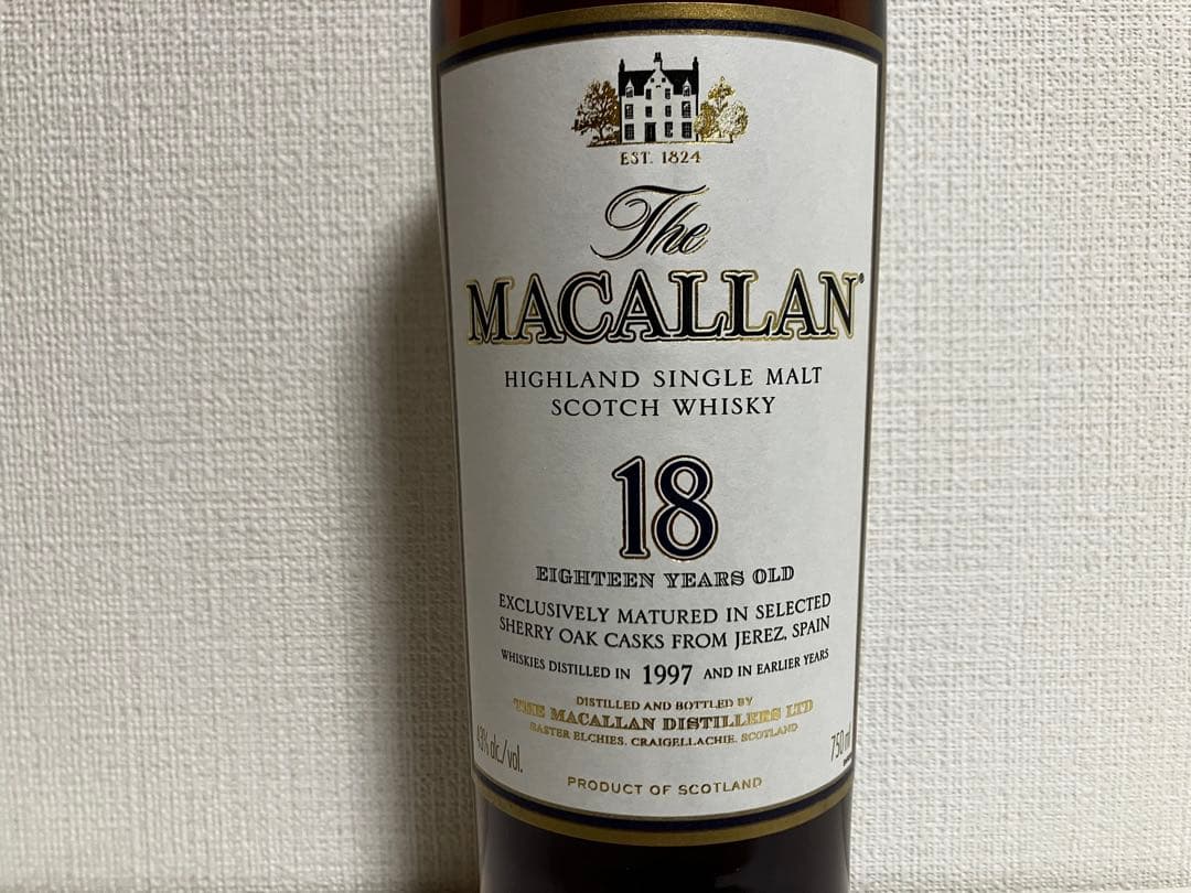 1997年 アメリカ版 マッカラン18年 未開封 箱付き ウィスキー 750ml