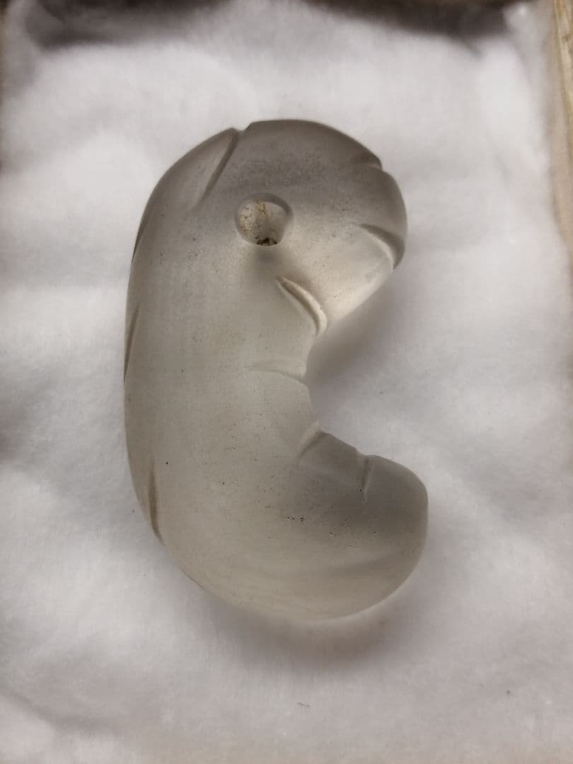 ★【ジャッキー】古墳期『古代水晶勾玉』出土品　大型勾玉5.7cm儀式勾玉