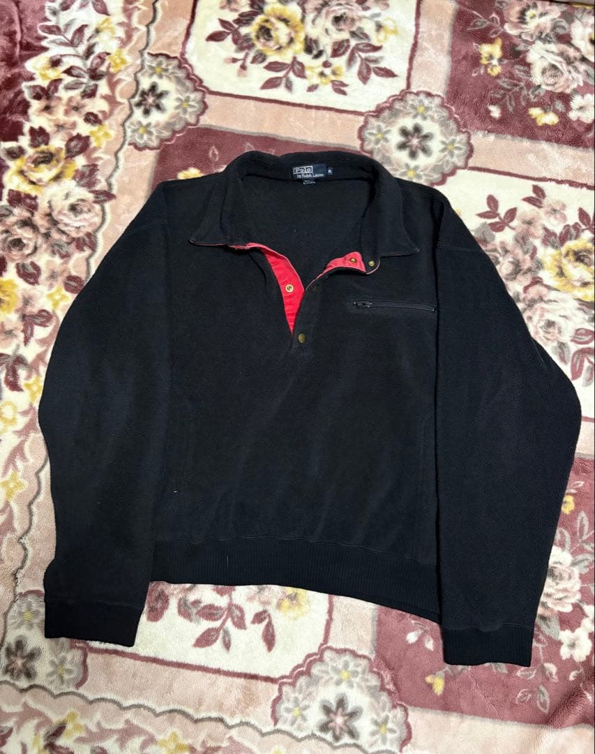 ・80s Ralph Lauren snap T Black usa製