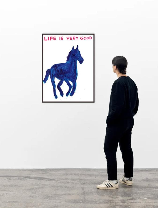 【新品輸入ポスター】デイヴィッドシュリグリー　青い馬