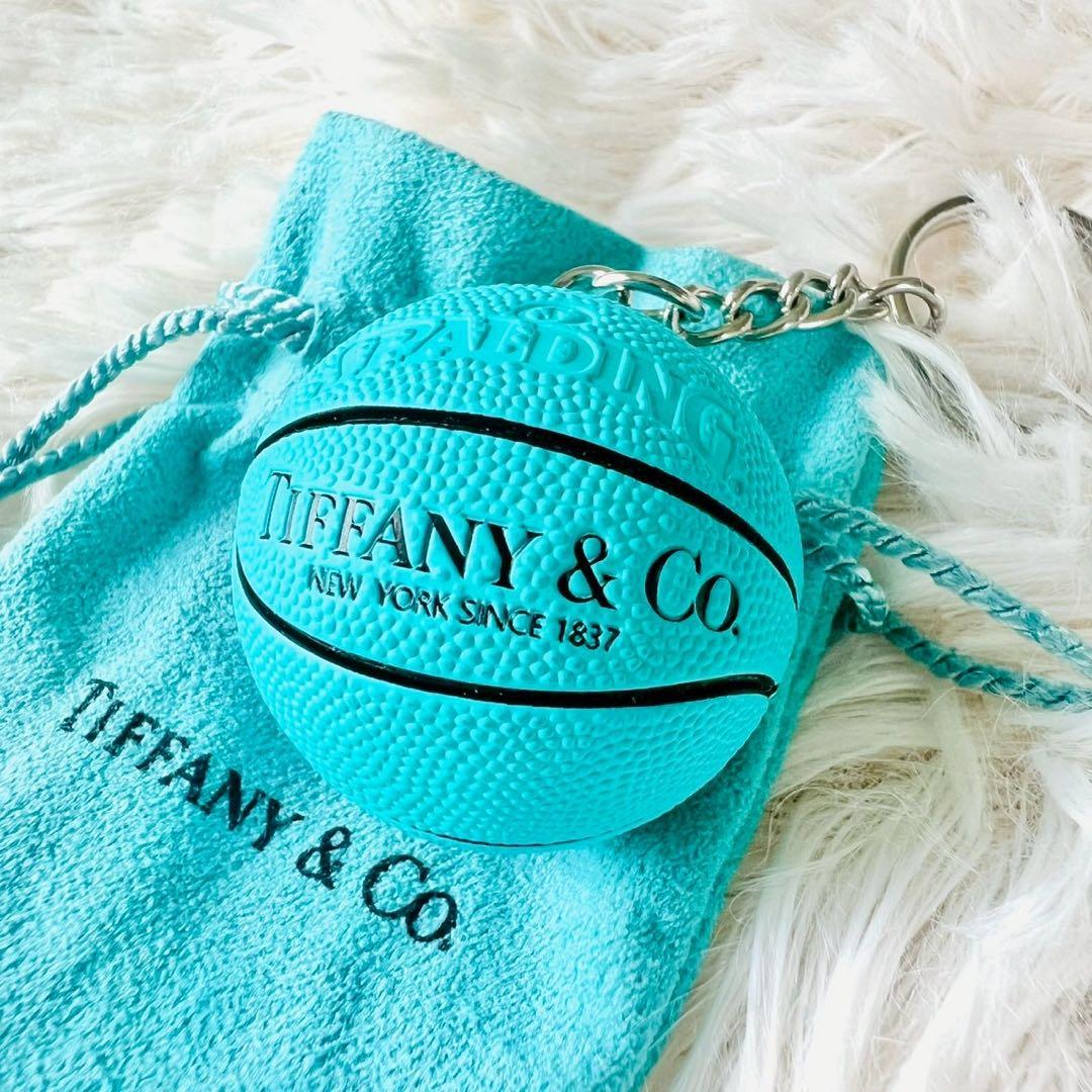 極美品✨ティファニー　キーホルダー　チャーム　バスケットボール　ノベルティ