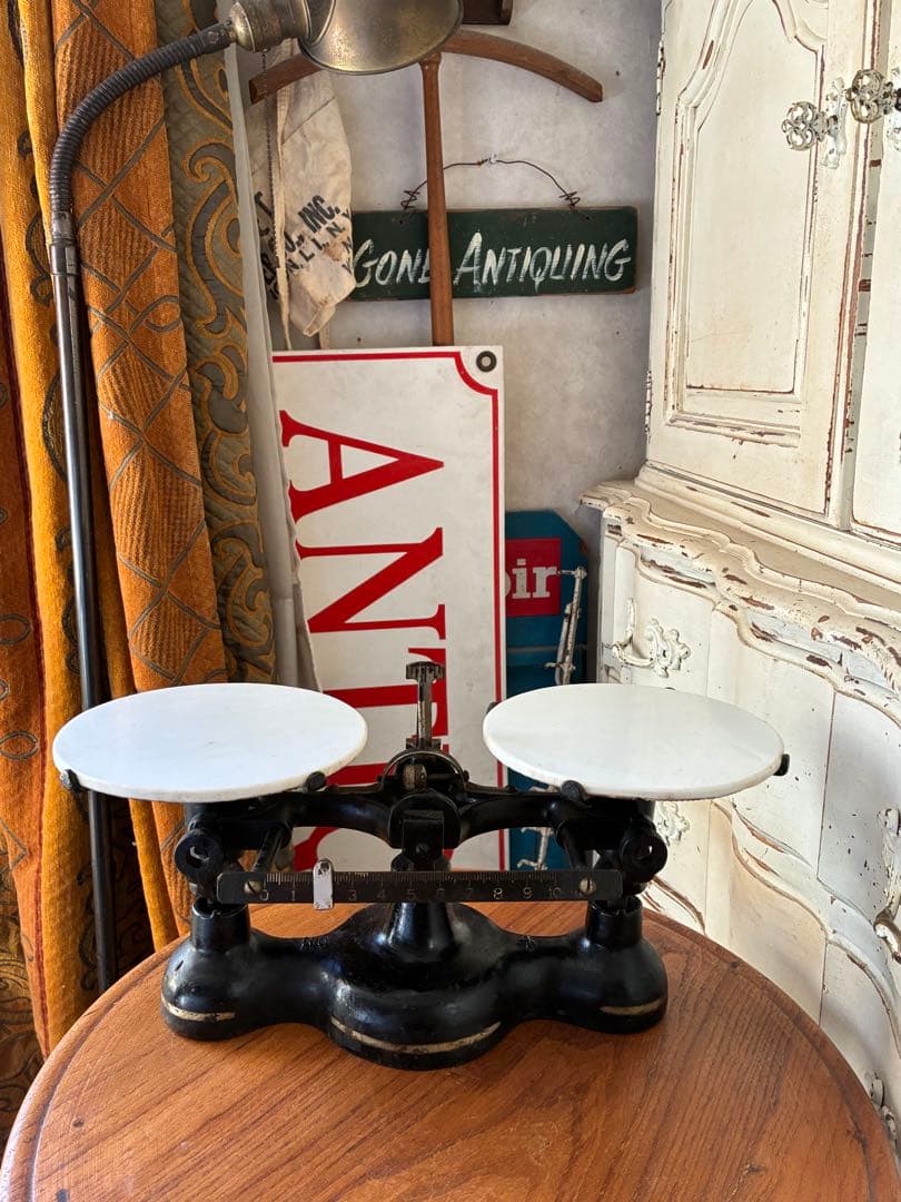 フランス　アンティーク　スケール　秤　バランス　卓上　天秤　100年　レア