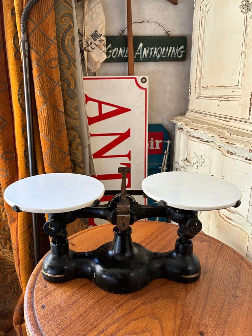 フランス　アンティーク　スケール　秤　バランス　卓上　天秤　100年　レア