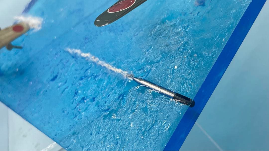 雷撃する九七艦攻　ジオラマ　レジン