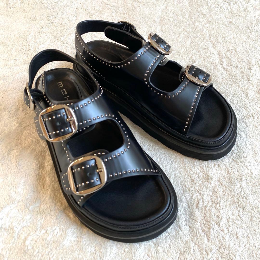 モヒ　厚底サンダル　スタッズ　23センチ