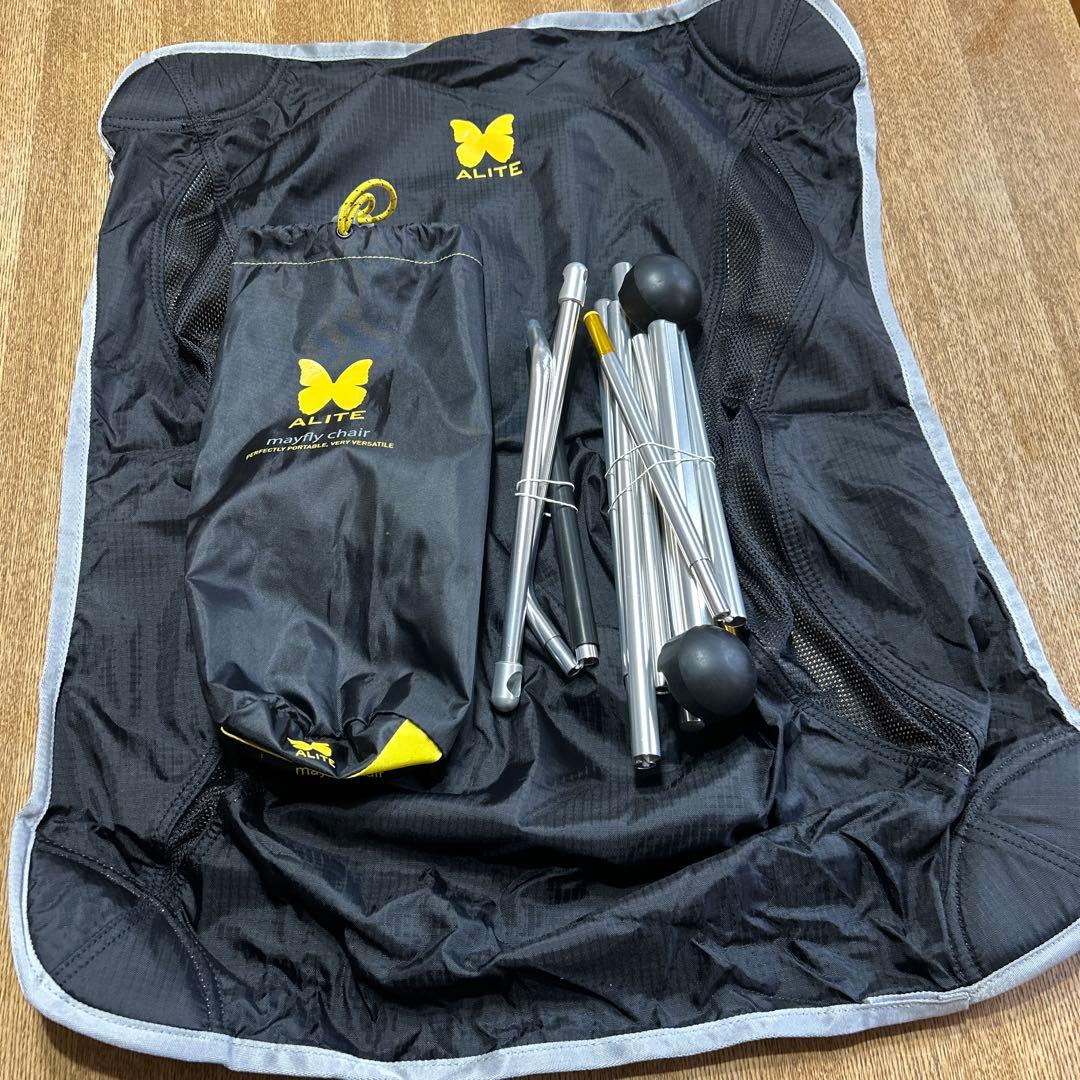 ALITE メイフライチェアブラック 収納袋付き