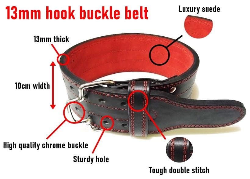 (M)OEMフックバックルベルト13mm極厚ハード仕上げ(クイックリリース)