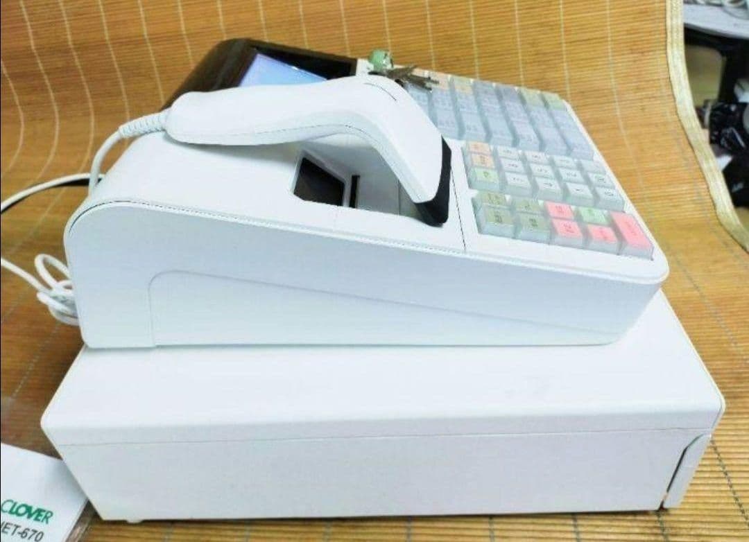 クローバーレジスター　JET-670スキャナ付き　PC連携　送料込　670670