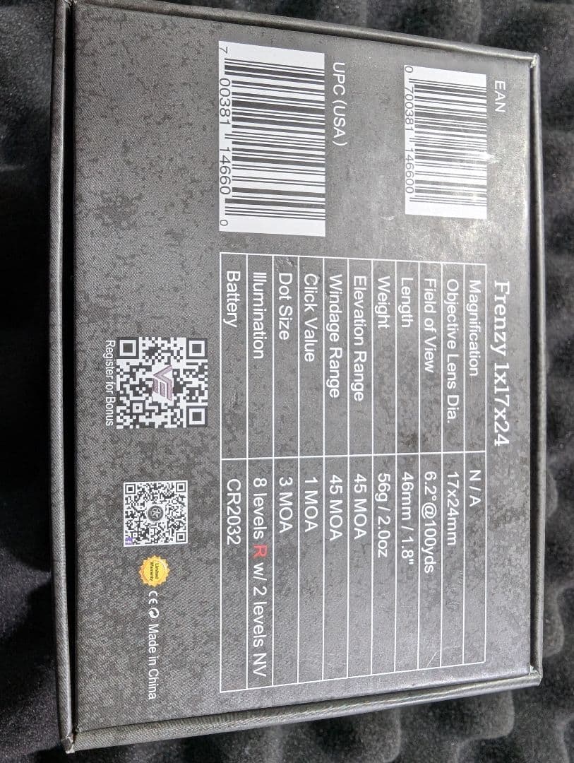 ベクターオプティクス VECTOR OPTICS Frenzy 1x17x24