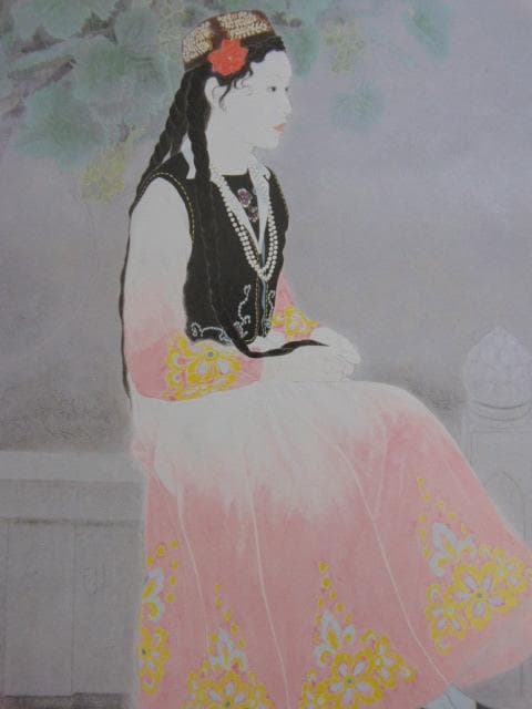 堀泰明、【踊り子】、希少な大判額装用画集より、美品、日本人画家