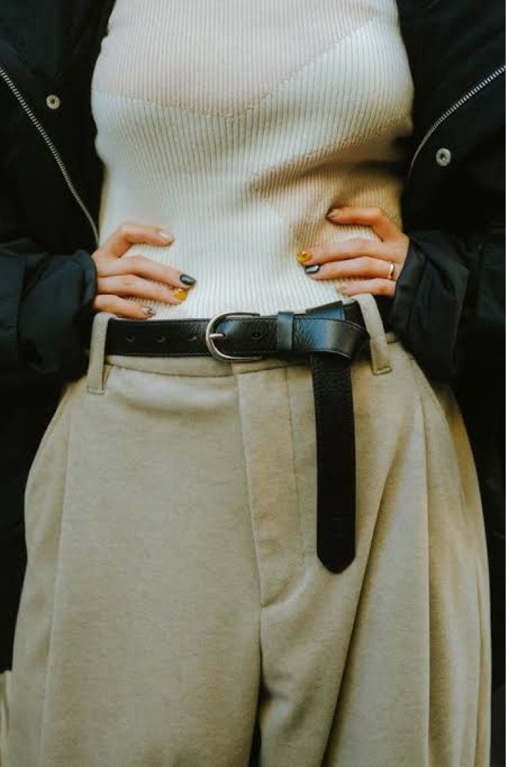 【Knuth Marf】leather logo belt レザーロゴベルト