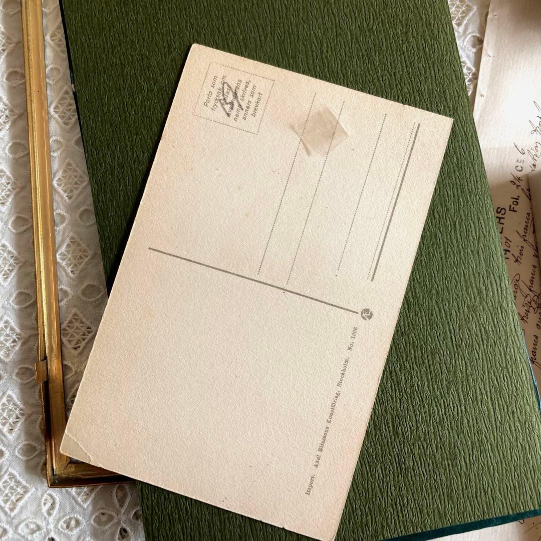 アンティークフレームC★1920年代超希少なエイナルネイマンのサンタカード入り