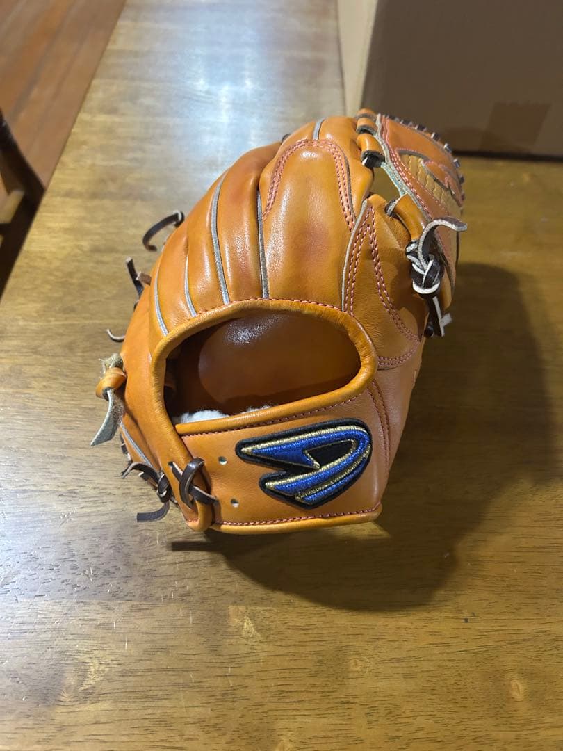 オレンジレザーグローブ 日本製