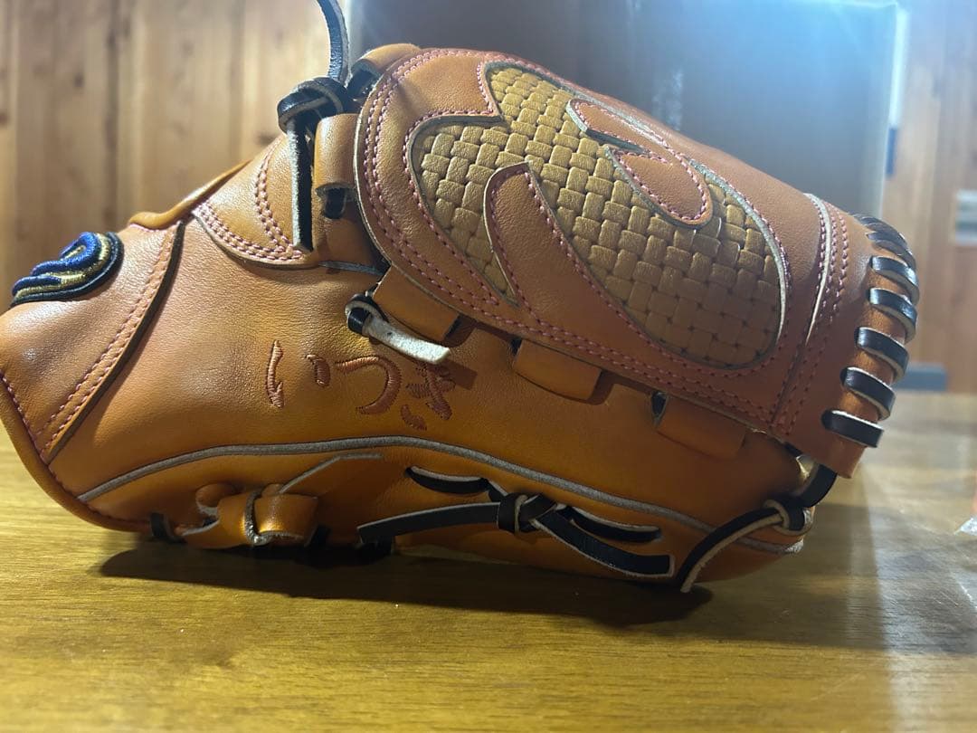 オレンジレザーグローブ 日本製