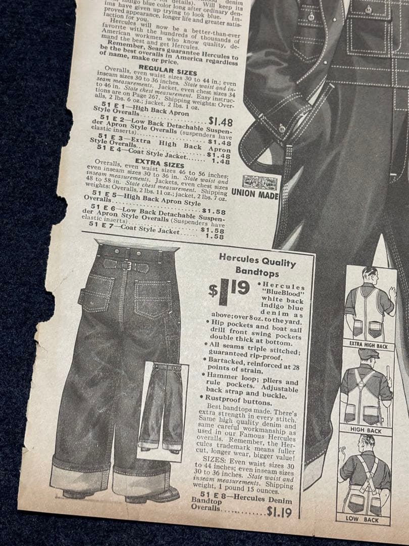 USA VINTAGE SEARS HERCULES 1937年 本物広告