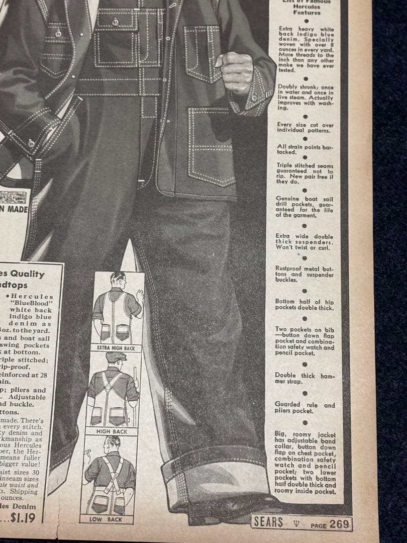 USA VINTAGE SEARS HERCULES 1937年 本物広告