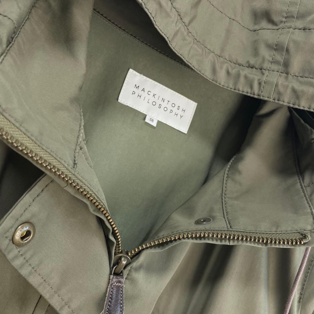 ☆ほぼ未使用☆マッキントッシュフィロソフィー　モッズコート　カーキ　ロゴ刻印