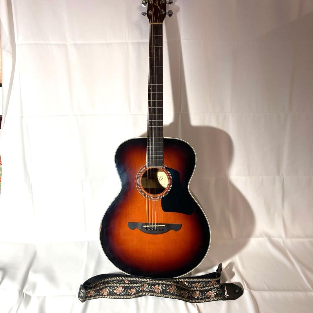 ジェームス フォークギター ギターストラップ付き