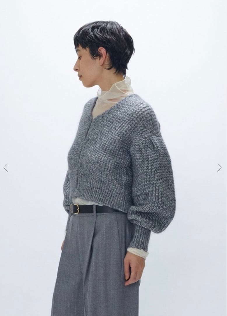 プルミエアロンディスモン　ラメモヘアリリヤーンボレロカーディガン