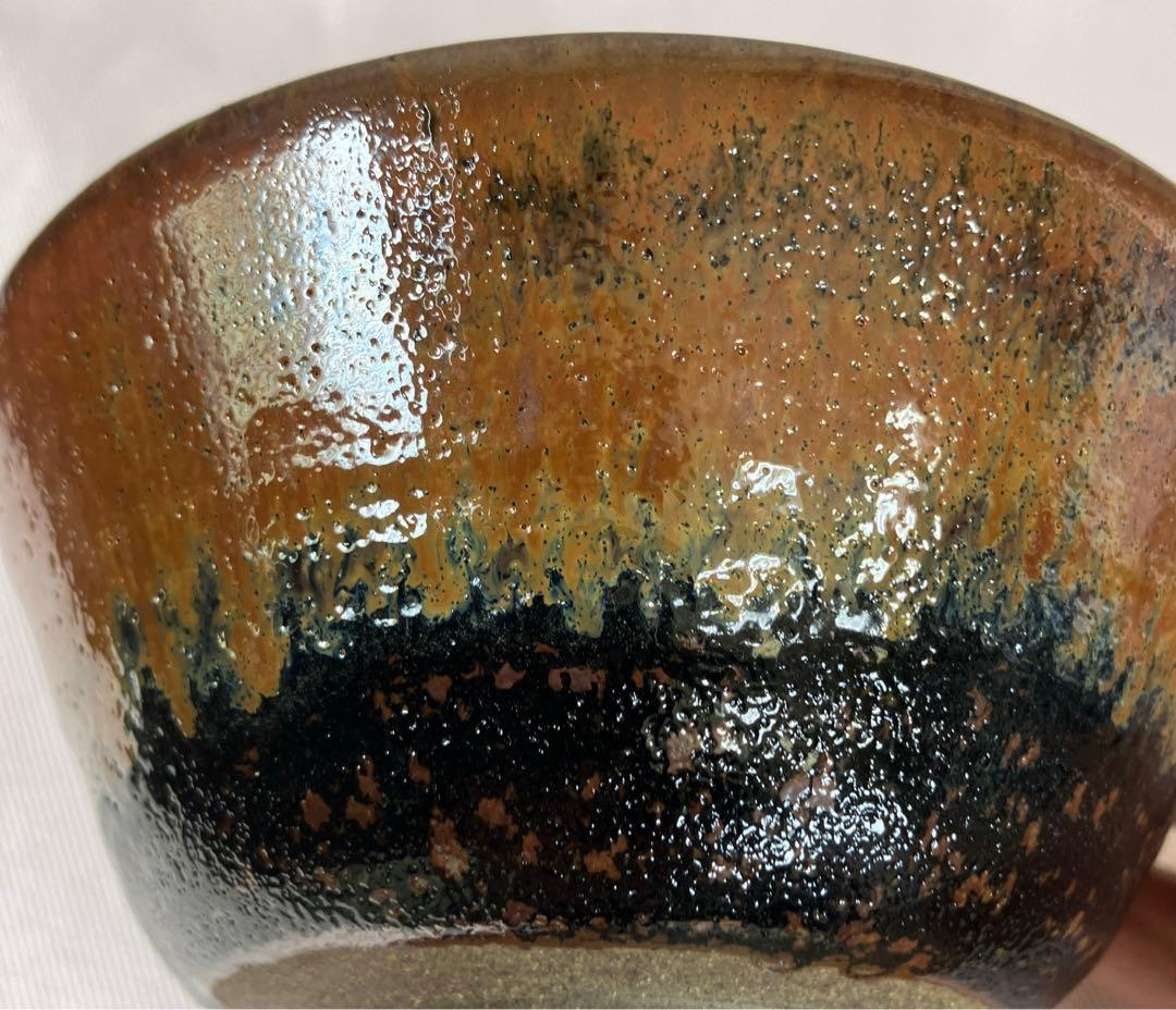 抹茶茶碗　小石原焼　本窯　オーダー品　福嶋製陶所　共箱