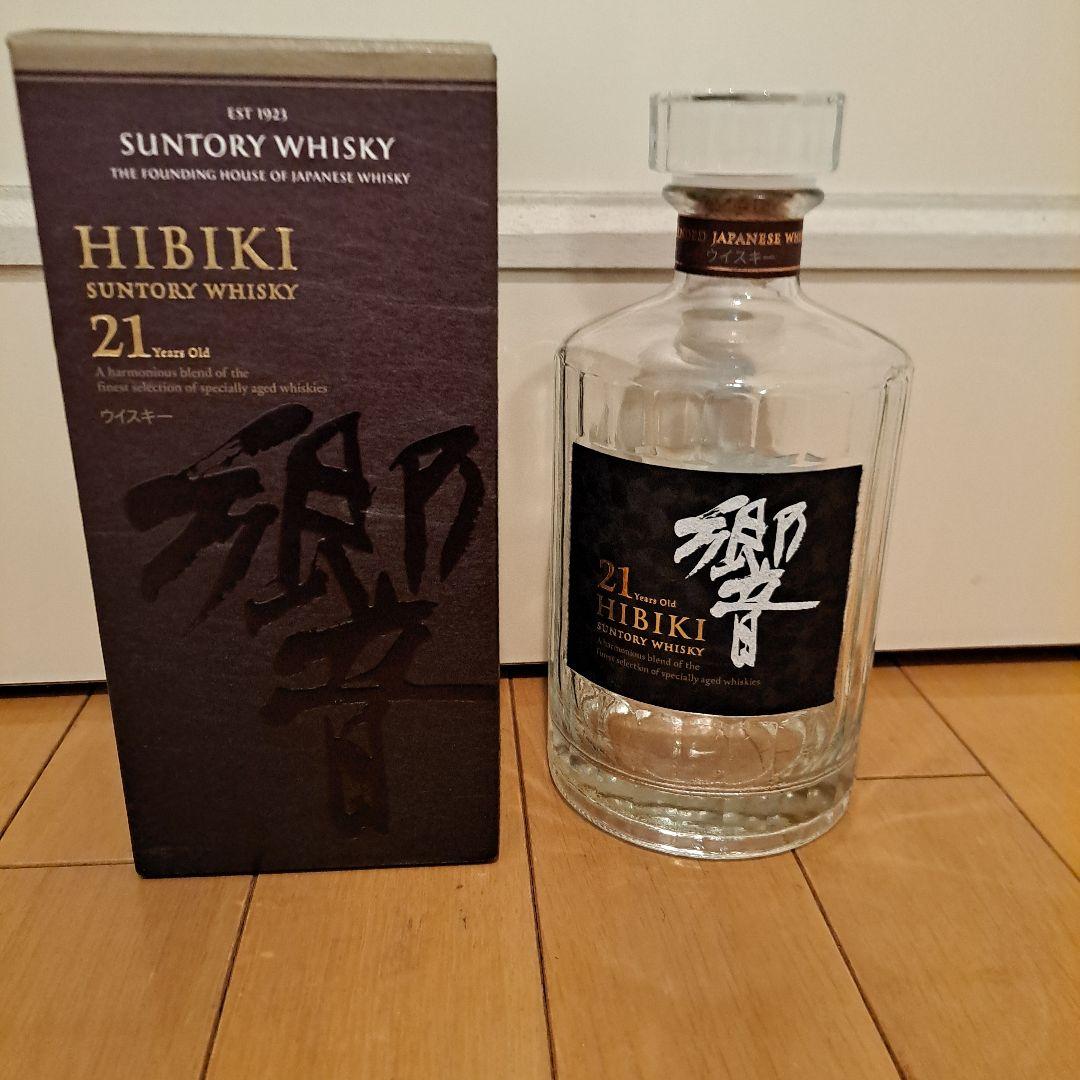 Hibiki 21年 Old Suntory Whisky 空き箱、空き瓶