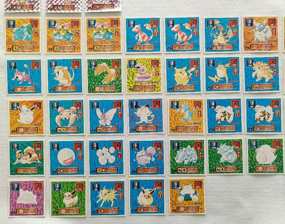 【アマダ】 初代 ポケモン最強シール列伝 71枚セット ミュウ