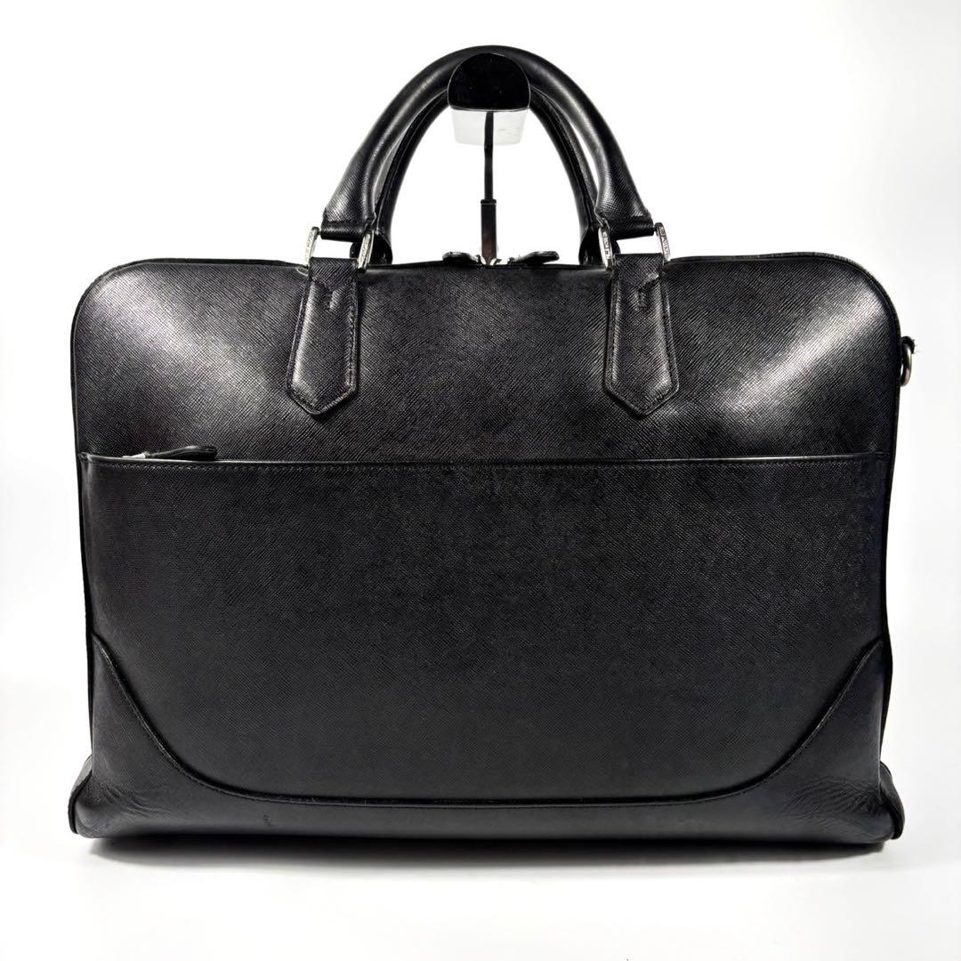 ✨美品✨ペッレモルビダ ビジネスバッグ 2室 A4可 キャピターノ ブラック 黒