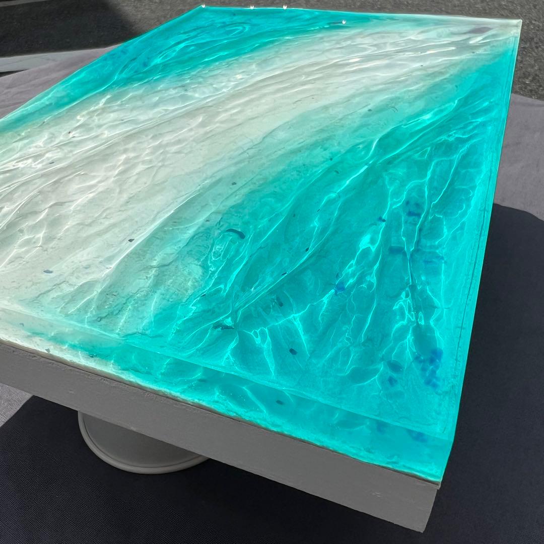 【レジンアート】波紋アート／Ｂ５パネル／枠なし／オーシャンアート