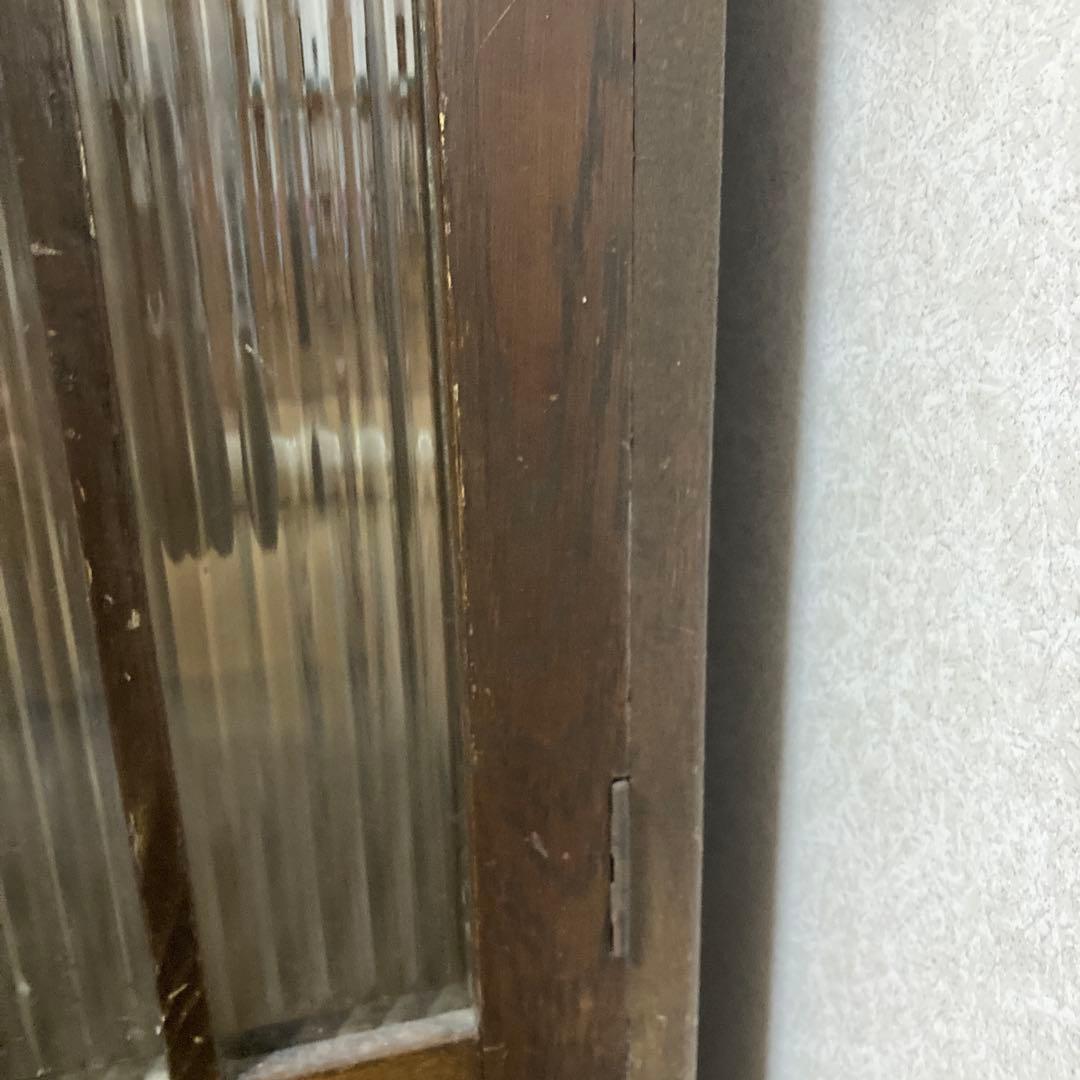 昭和レトロ　木製ガラス扉付き本棚