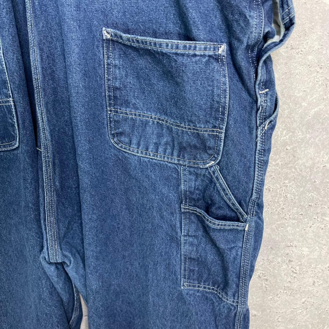 カーハート　デニムオーバーオール　ペインター　ビックサイズ極太W52 L30程度
