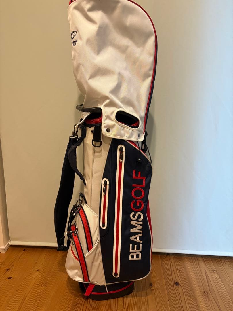 BEAMS GOLF キャディバッグ トリコロール