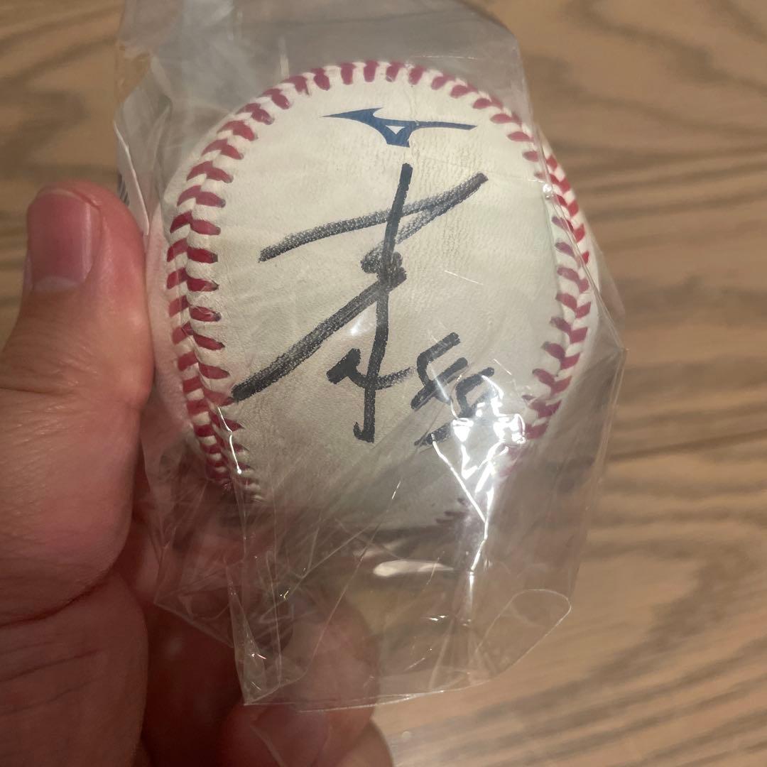 【レア公式試合球直筆サイン入り】44笹川選手『2024年ピンクフルデー』柳田2世