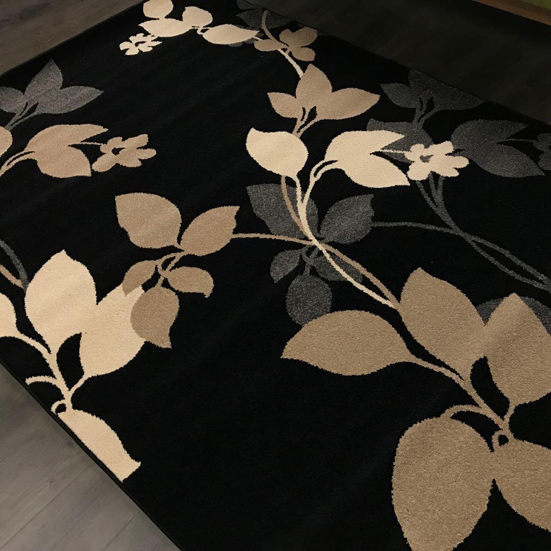 ラグ ラグマット 160x228cm カーペット ブラック ウィルトン織