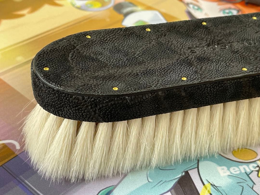 【新品】THE SOLE 山羊毛 象革 洋服ブラシ ブラック