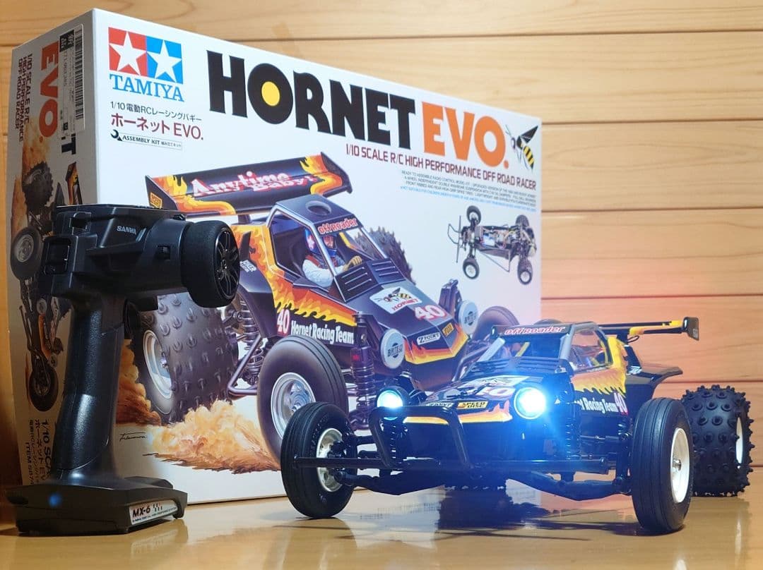 RCホーネットEVO.(LEDライト付)タミヤ＆プロポ＆バッテリー充電器完成品