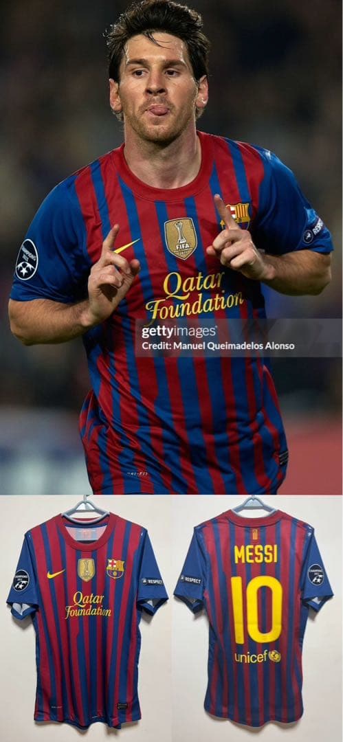 選手支給品バルセロナ メッシ 11/12 UCL ユニフォーム