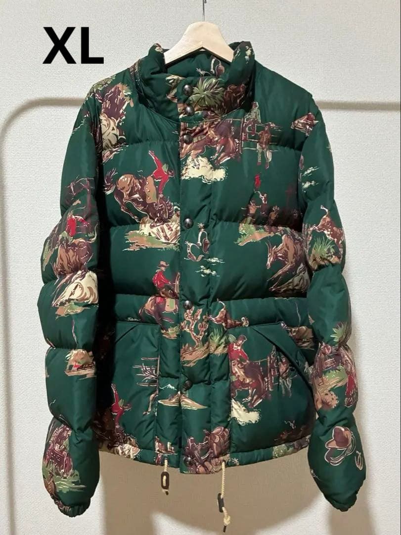 u*6様 【希少】XL POLO ラルフローレン ダウン 総柄 ネイティブ