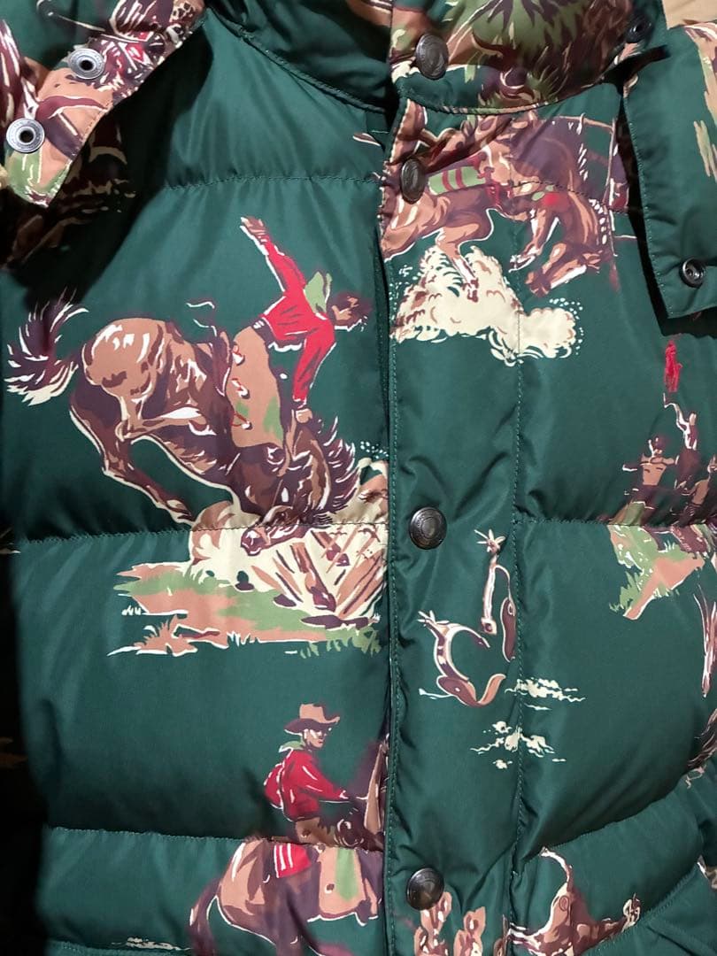 u*6様 【希少】XL POLO ラルフローレン ダウン 総柄 ネイティブ