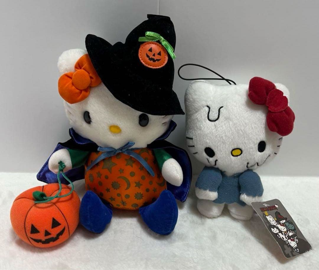 ハローキティ　2000年バージョン　ハロウィン　ゾンビ　ぬいぐるみ　２点セット